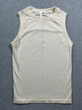 Athleta Foothill Tank Top Women's Size XS Beige Sleeveless Crew Neck